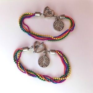 Rainbow Peace Friendship Bracelets